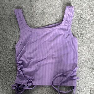 SHEIN Lavender Ribbed Tank Top
